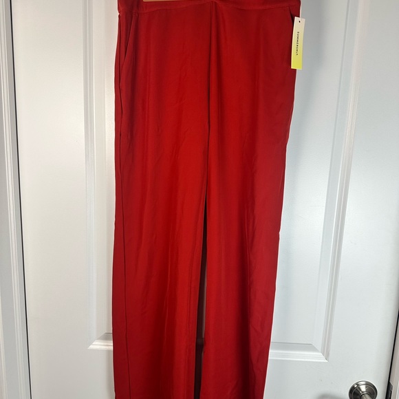 💌 SUMMERSALT Warm Red/Lava Wide‑Leg Pants – Size 8 - Picture 6 of 11